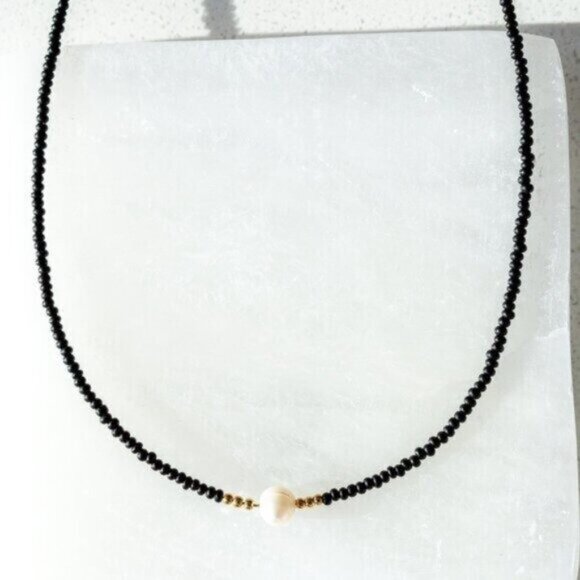 You Pick Color beaded Necklace freshwater Pearl Choker Perfect Summer Necklace - Picture 11 of 13